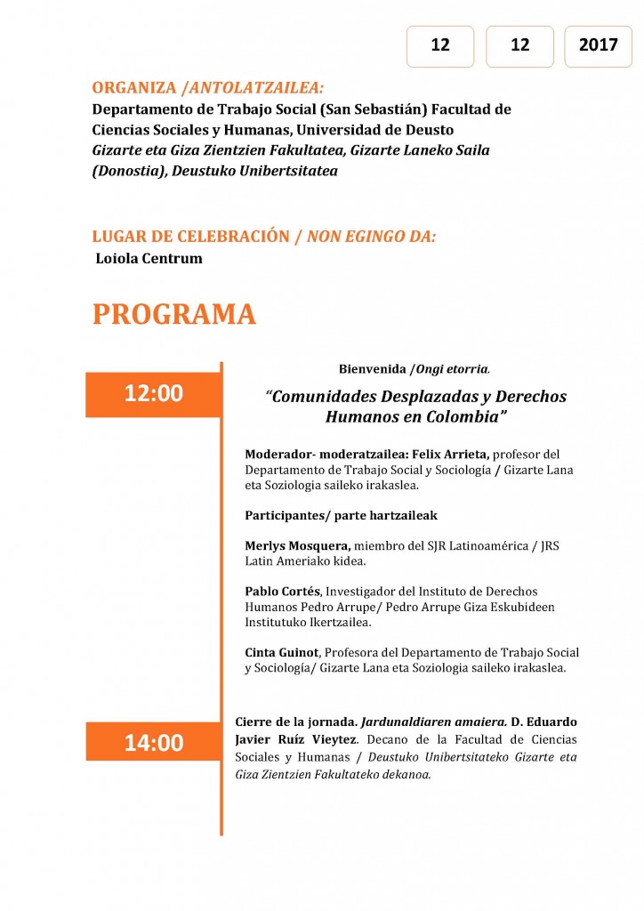 XIII Jornada de Derechos Humanos y Trabajo Social