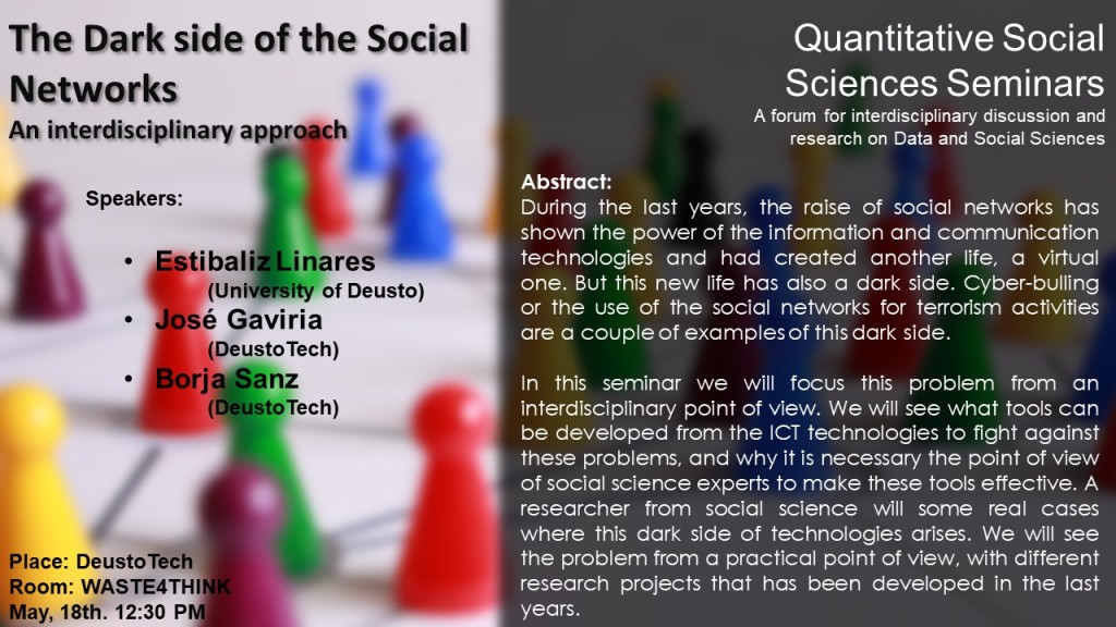 The Dark side of the Social Networks. An interdisciplinary approach by Estibaliz Linares, José Gaviria & Borja Sanz The Dark side of the Social Networks. An interdisciplinary approach by Estibaliz Linares, José Gaviria & Borja Sanz