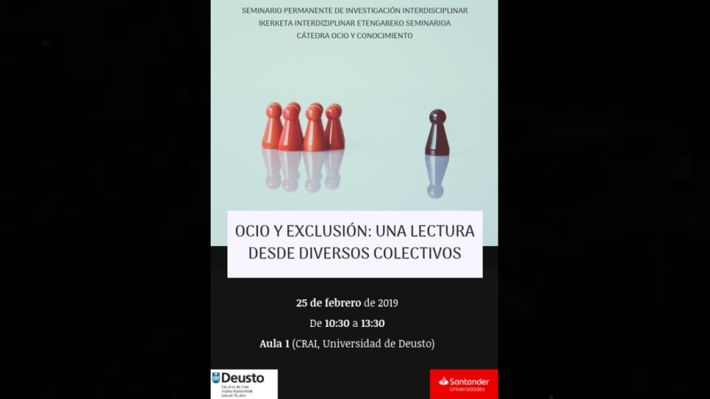 Seminario Permanente de Investigación Interdisciplinar. Cátedra Ocio y Conocimiento. Instituto de Estudios de Ocio. Facultad de Ciencias Sociales y Humanas. Seminario Permanente de Investigación Interdisciplinar. Cátedra Ocio y Conocimiento. Instituto de Estudios de Ocio. Facultad de Ciencias Sociales y Humanas.