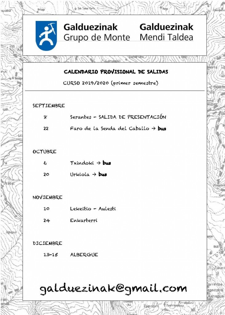 Salida del Grupo de Monte Galduezinak