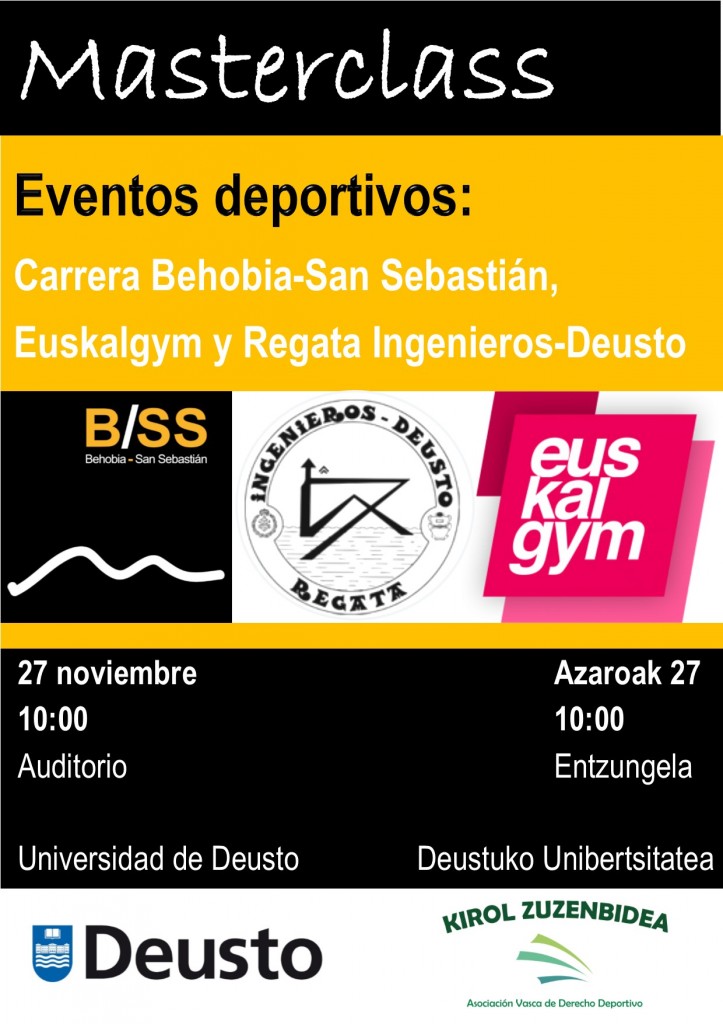 Masterclass: Carrera Behobia-San Sebastián, euskalgym y Regata Ingenieros-Deusto.
