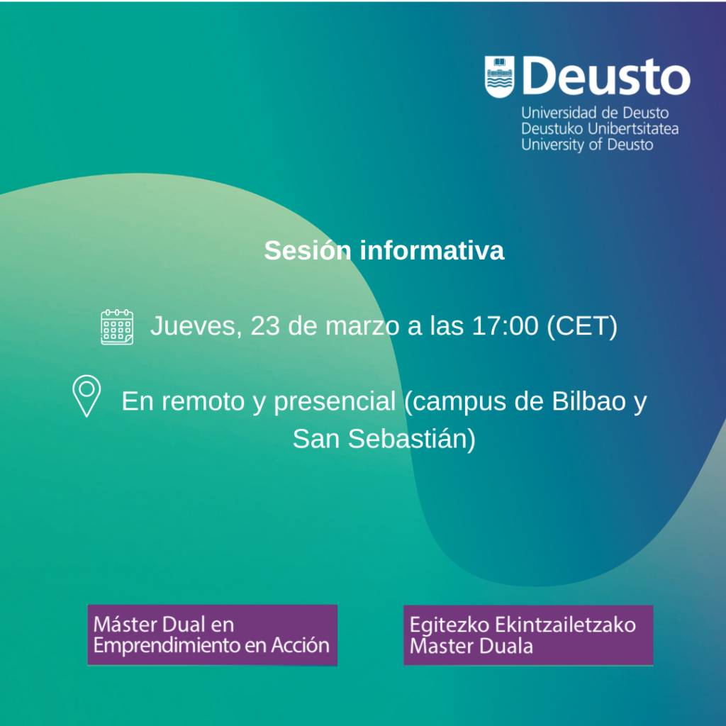 ¡Las empresas invierten en ti! Estudias, trabajas o emprendes, ¿por qué no las tres cosas? Conoce el Máster Dual en Emprendimiento en Acción como oportunidad profesional ¡Las empresas invierten en ti! Estudias, trabajas o emprendes, ¿por qué no las tres cosas? Conoce el Máster Dual en Emprendimiento en Acción como oportunidad profesional