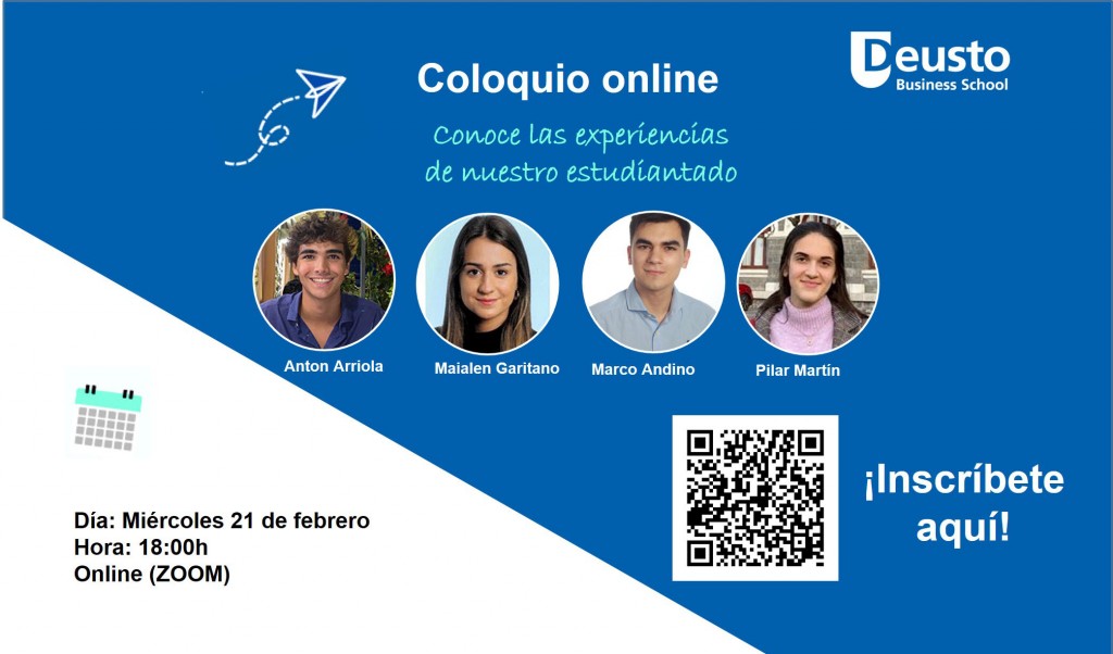 Coloquio online con estudiantes de Deusto Business School Coloquio online con estudiantes de Deusto Business School
