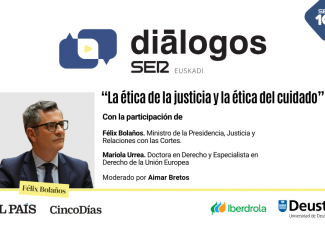 El ministro Félix Bolaños en los Diálogos SER Euskadi que se celebran en Deusto