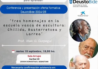 Conferencia y presentación oferta formativa DeustoBide en Donostia/San Sebastián