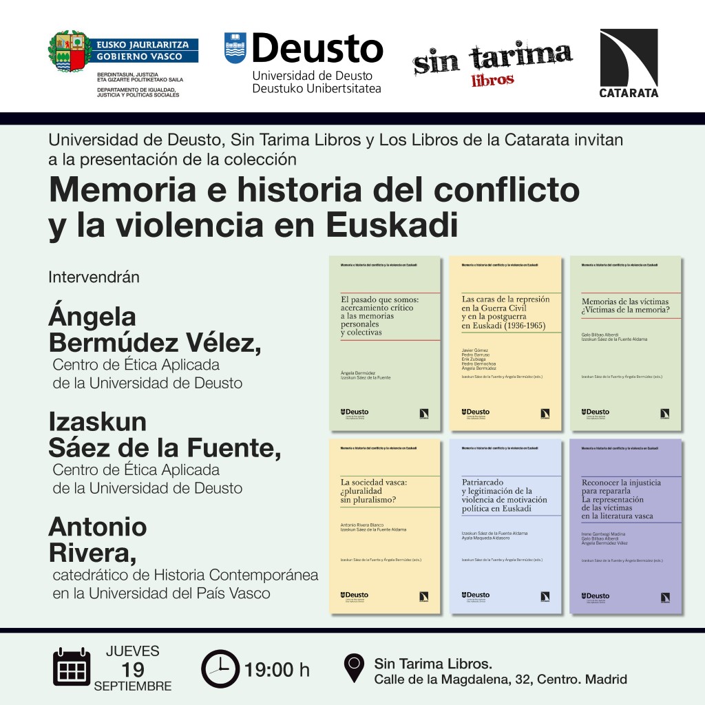 EL CEA presenta en Madrid la colección editorial ‘Memoria e historia del conflicto y la violencia en Euskadi’ EL CEA presenta en Madrid la colección editorial ‘Memoria e historia del conflicto y la violencia en Euskadi’