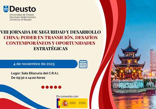 VIII. Segurtasun eta Garapen Jardunaldia – Deustuko Unibertsitatea, 2025eko azaroaren 4a. VIII. Segurtasun eta Garapen Jardunaldia – Deustuko Unibertsitatea, 2025eko azaroaren 4a.