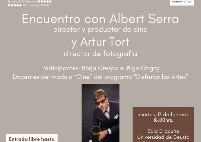 Encuentro con el director  y productor de cine Albert Serra y el director de fotografía Artur Tort